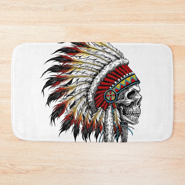 Item preview, Colorful Native American Chief Skull designed and sold by HINKLE.