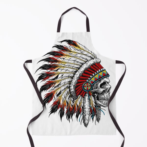 Item preview, Colorful Native American Chief Skull designed and sold by HINKLE.