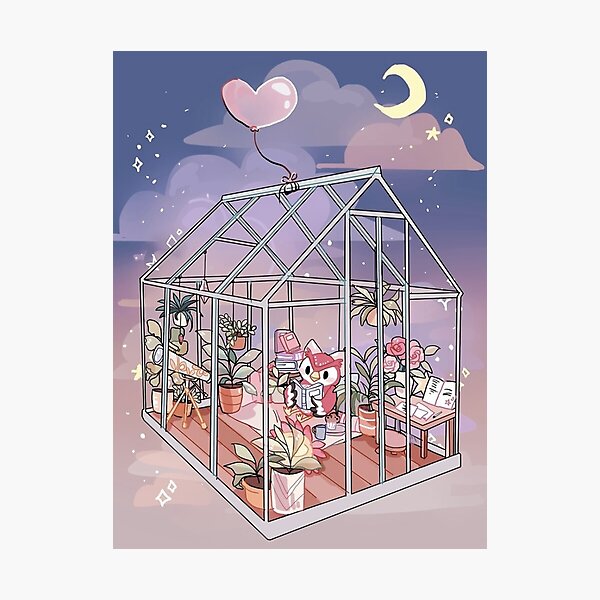Celeste At Home - Animal Crossing Inspired Artwork Photographic Print