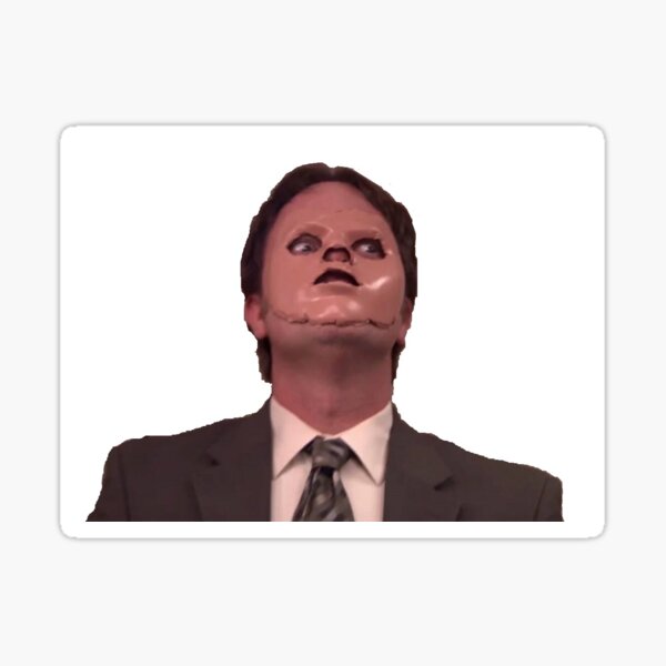 Dwight Schrute With A CPR Dummy Facemask Sticker Sticker