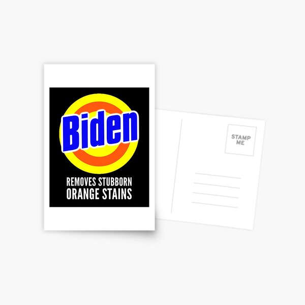 Detergente Anti-Trump Biden Elimina las manchas anaranjadas rebeldes Postal