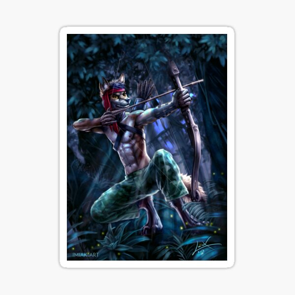 Jagd im Mondschein Sticker