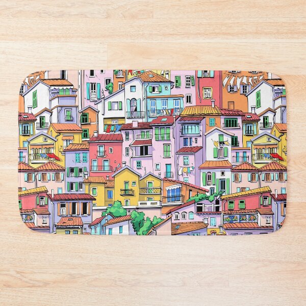 Item preview, Colorful France Old Town Pattern designed and sold by Erikashop.