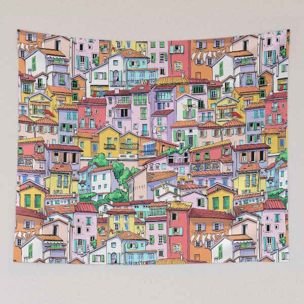 Item preview, Colorful France Old Town Pattern designed and sold by Erikashop.