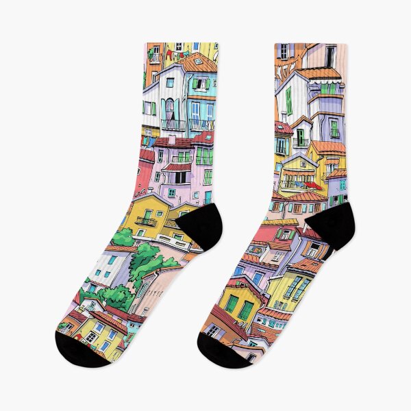 Item preview, Colorful France Old Town Pattern designed and sold by Erikashop.