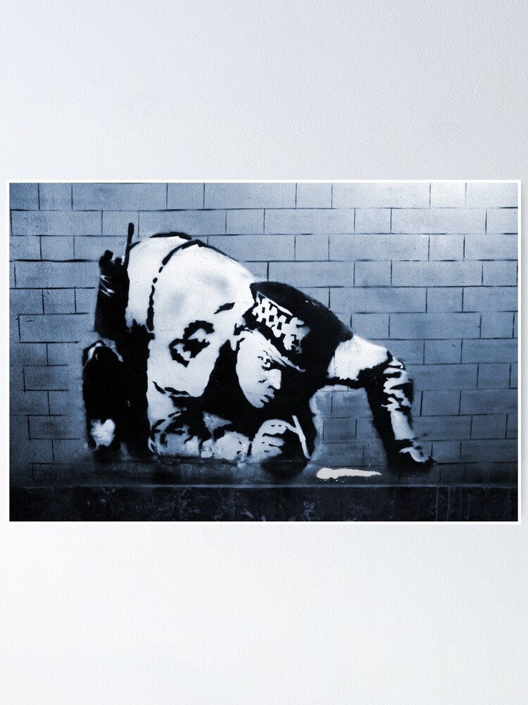 Banksy Snorting Copper - Street Art Mural 