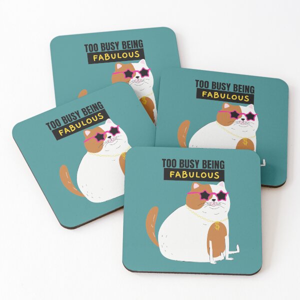 Item preview, Too Busy Being Fabulous- Crazy Rich Cat designed and sold by EvaWolf.