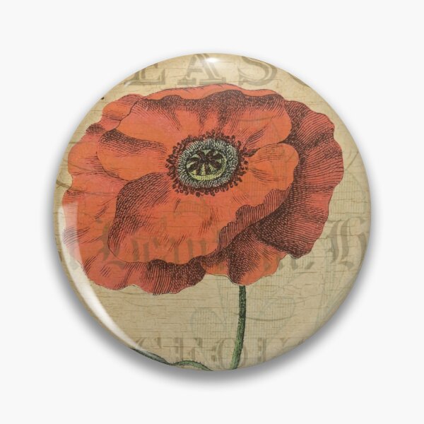 Item preview, Red Poppy Flower Vintage Postcard Carte Postale Floral Shabby Chic Seasons designed and sold by WizardsWorld.