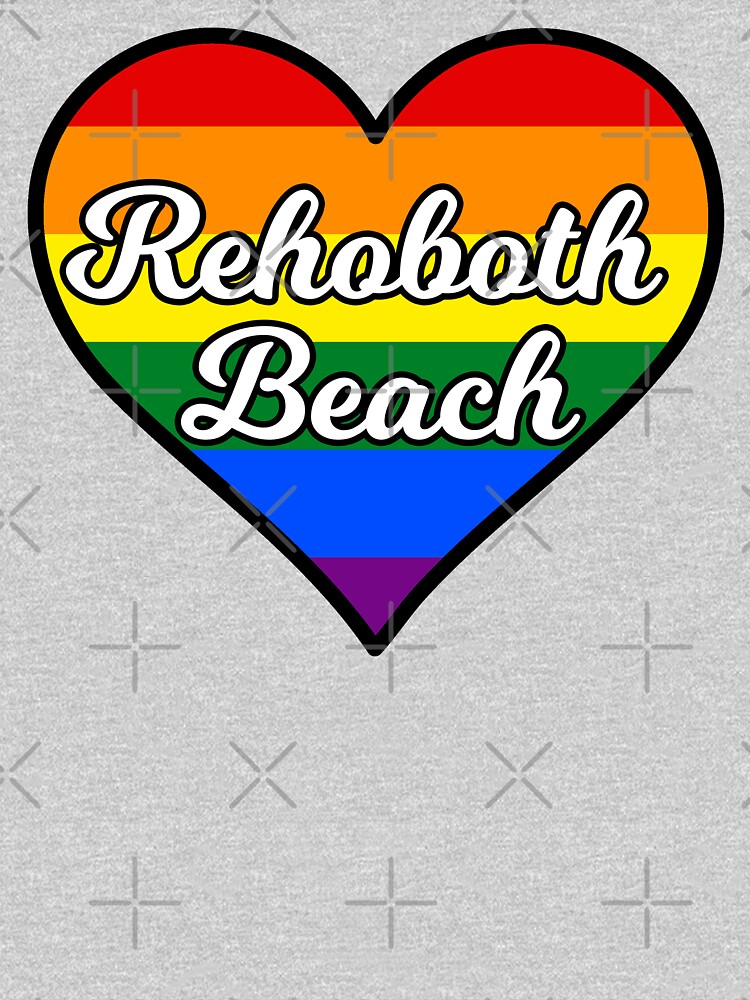 "Rehoboth Beach Delaware Gay Pride Heart" Pullover Hoodie for Sale by