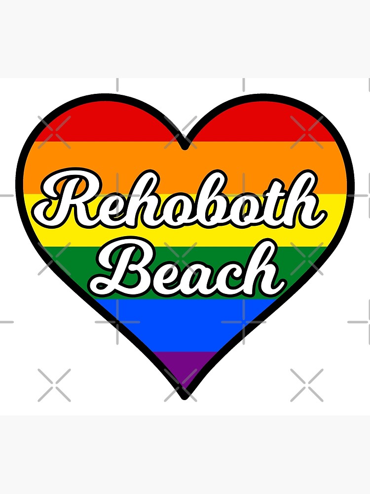 "Rehoboth Beach Delaware Gay Pride Heart" Poster for Sale by fearcity