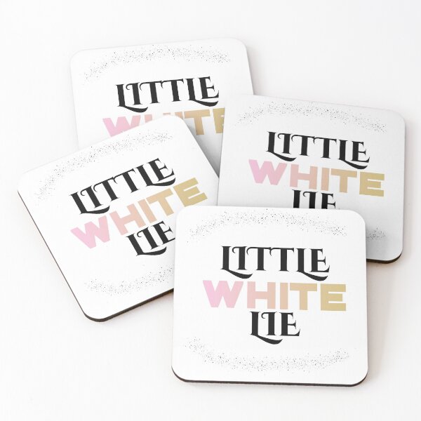 Item preview, Little White Lie quote design with a pink and yellow gradient designed and sold by LufikamiDesign.