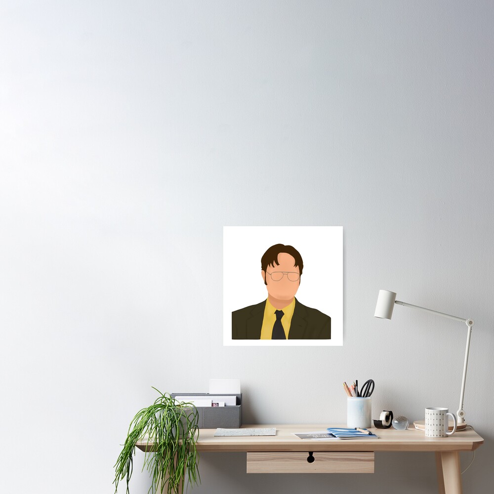 Dwight Schrute Cartoon Poster For Sale By Gbdigitals Redbubble 