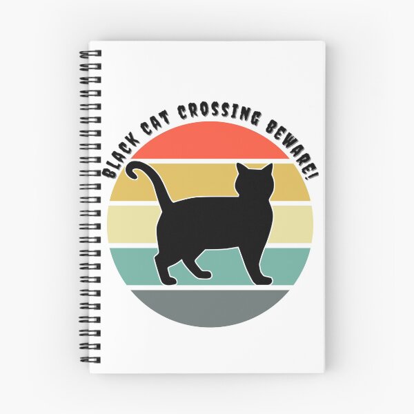 Aperçu de l'œuvre Black Cat Crossing Méfiez-vous de la conception créée et vendue par BeaQueen.