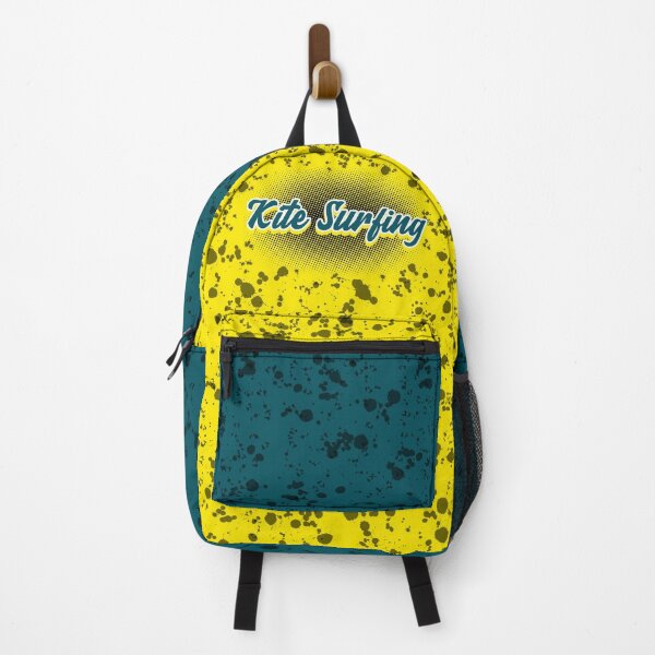 Item preview, Backpack Kite Surfing Vacation 2020 design in green splashes of color designed and sold by Shirtilike.
