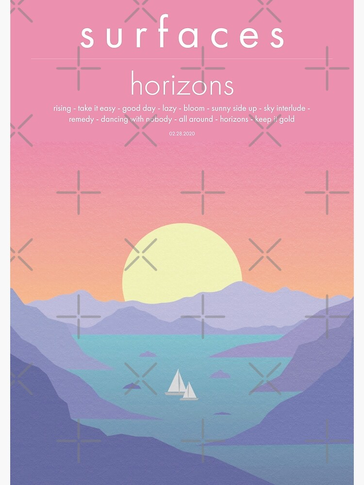 Surfaces Horizons Album Cover Poster for Sale by TamDigitalPrint |  Redbubble