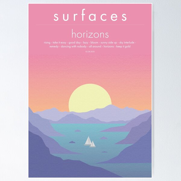Aperçu de l'œuvre Couverture de l'album Surfaces Horizons créée et vendue par TamDigitalPrint.