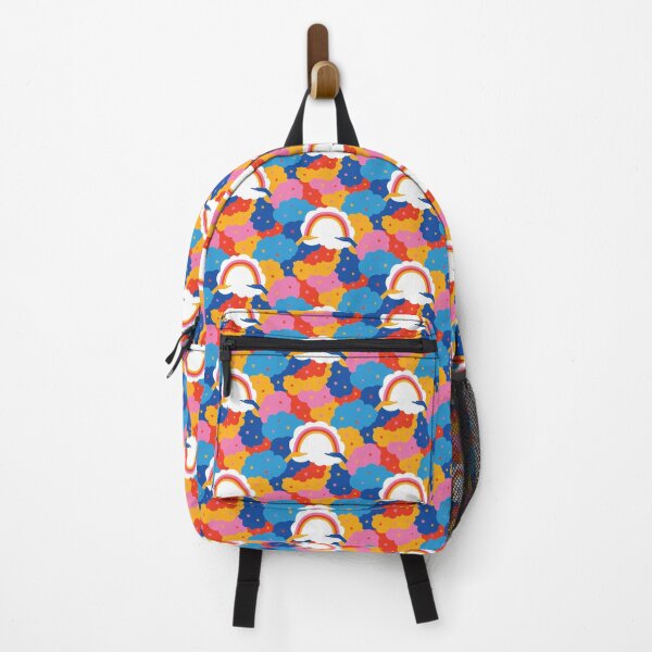 Item preview, We're in this together rainbow, cloud, hands repeat pattern designed and sold by Portia Monberg.
