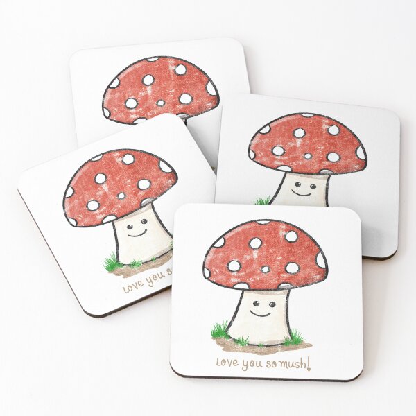 Item preview, Love You So Mush! Cute Mushroom Art. designed and sold by DigitalCris.