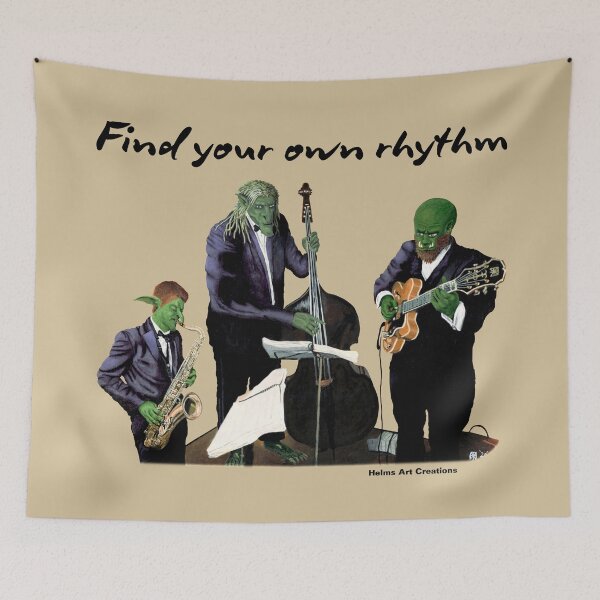 Artikelvorschau, Goblin, Troll und Orc Jazz Musiker Fantasyart entworfen und verkauft von HelmsArt.