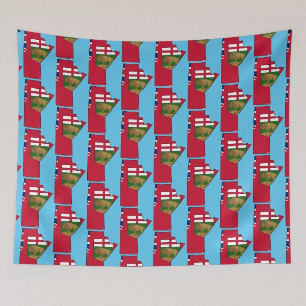 Item preview, Manitoba, Canada Map with Manitoban Flag designed and sold by Havocgirl.