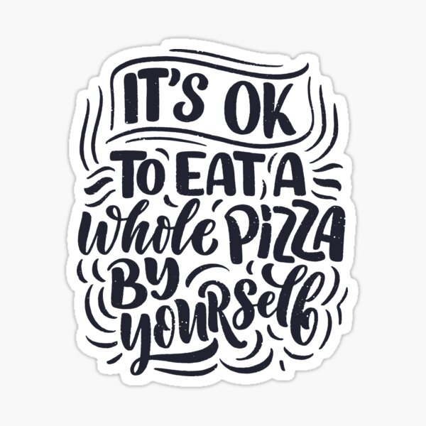 Artikelvorschau, Iss eine ganze Pizza entworfen und verkauft von PoshStore.