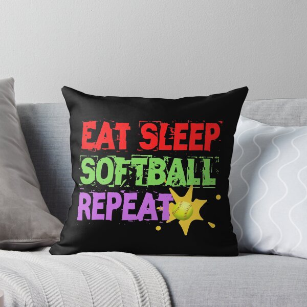 Artikelvorschau, Essen Schlaf Softball wiederholen entworfen und verkauft von DivineLiveShop.