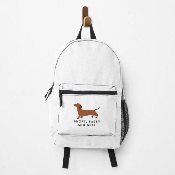 dachshund print backpack