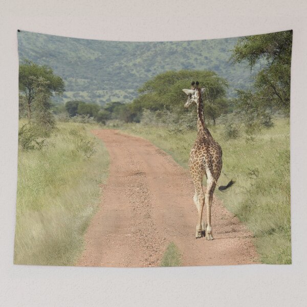 Item preview, Giraffe Walking on a Road in Serengeti, Tanzania designed and sold by Heaven-Earth.