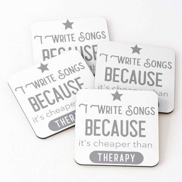 Item preview, I Write Songs Because Its Cheaper Than Therapy designed and sold by weirdrelatives.