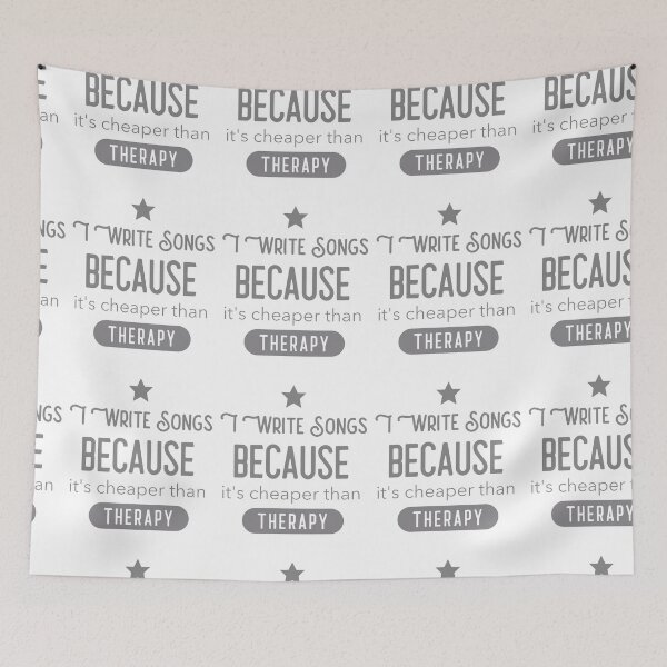 Item preview, I Write Songs Because Its Cheaper Than Therapy designed and sold by weirdrelatives.