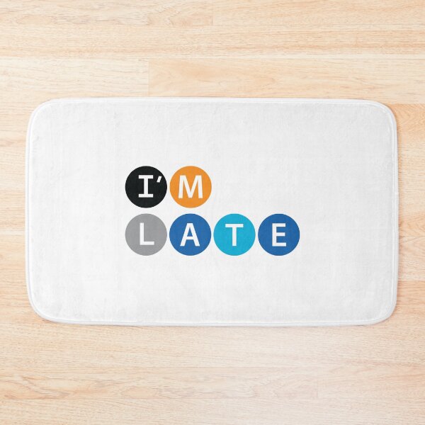 Item preview, "I'm Late" NYC SUBWAY" Alphabet Design designed and sold by Tita Vong Studio.