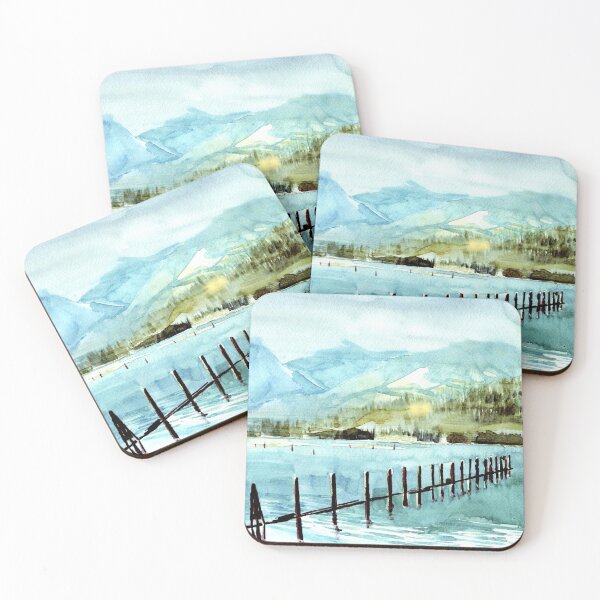 Item preview, Vancouver port with mountains designed and sold by MadebyMarion.