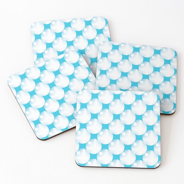 Item preview, Aqua with White tiled circles designed and sold by addicusdesigns.