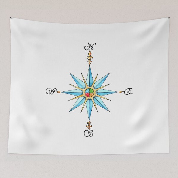 Item preview, Watercolor Compass Rose designed and sold by Cleave.