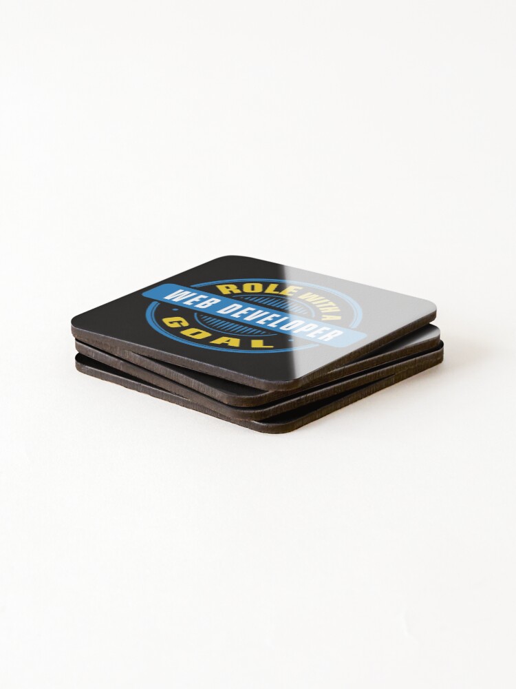 Thumbnail 4 of 5, Coasters (Set of 4), Web Developer Role with a Goal Coder Programmer Website Design HTML Development designed and sold by ChuckKorringa.