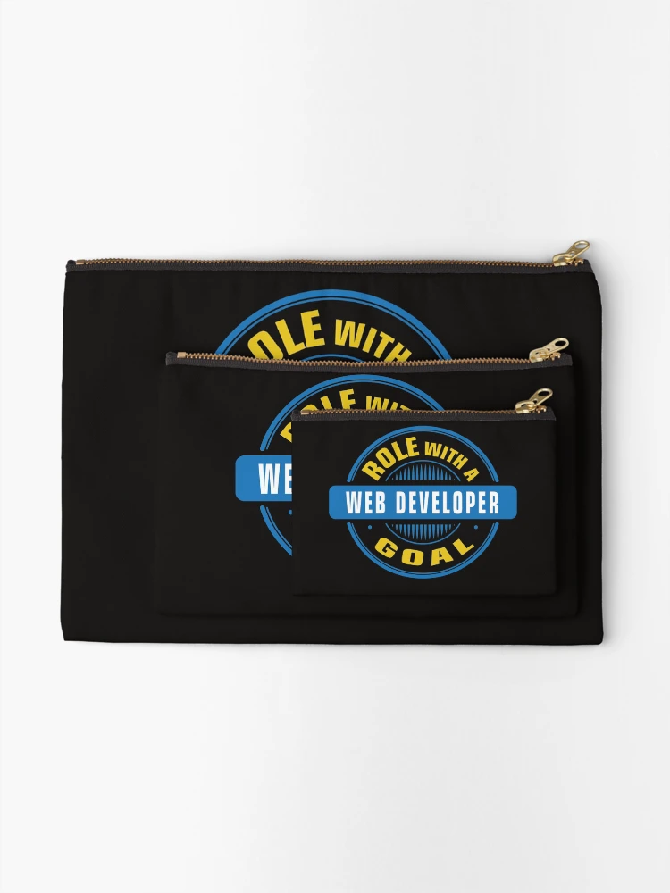 Thumbnail 2 of 4, Zipper Pouch, Web Developer Role with a Goal Coder Programmer Website Design HTML Development designed and sold by Chuck Korringa.