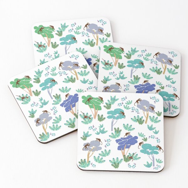 Monkey See Monkey Do Coasters (Set of 4)