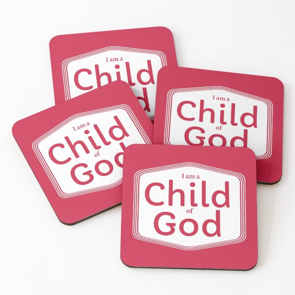 Item preview, I am a Child of God - white on red designed and sold by Restored Gospel Boutique .