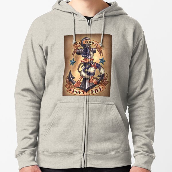 Cartoon Disney Donald Duck Angry Face Mens Womens Hoodies Sweatshirt Hoody Tops