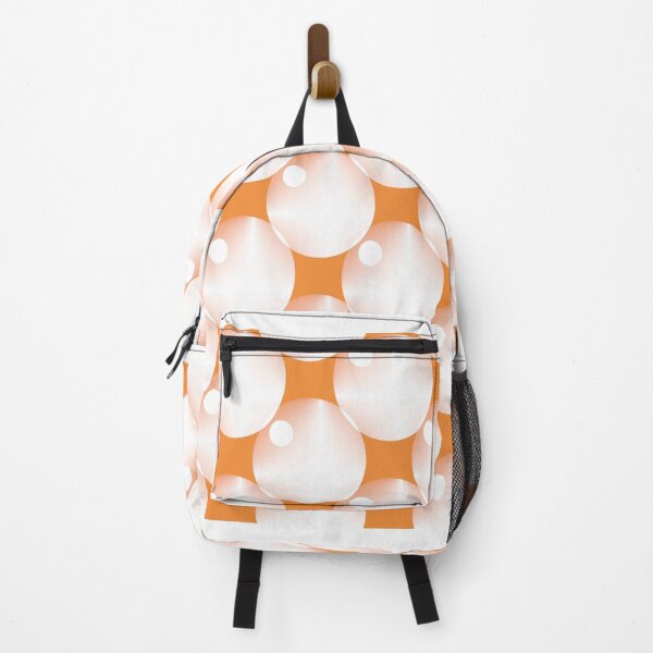 Item preview, Orange with White tiled circles designed and sold by addicusdesigns.