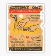 Radiation Warning poster 1950's Sticker