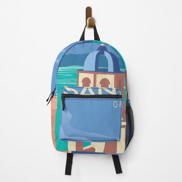 Item preview, Santorini Greece Travel Poster designed and sold by Arctic frame studio.