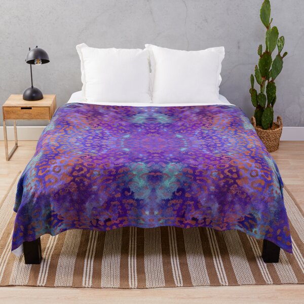 Item preview, Leopard Print Watercolor Art - Violet Purple Rust Red Multi designed and sold by AndreaHelmArt.
