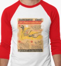 immediate care contaminated 1950's t-shirt Men's Baseball ¾ T-Shirt