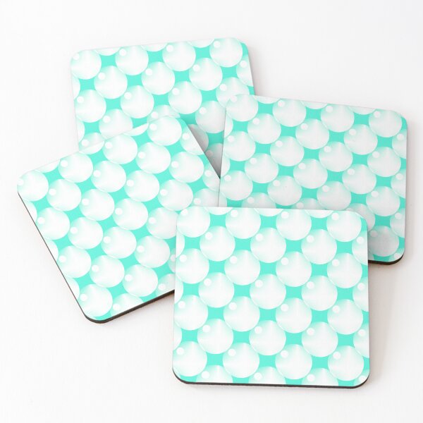 Item preview, Teal with White tiled circles designed and sold by addicusdesigns.