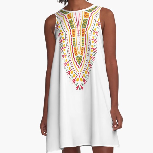 white dashiki dress