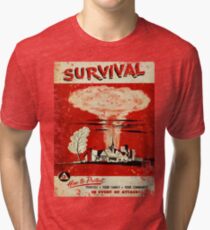 Survival nuclear 1950's Vintage T-shirt Tri-blend T-Shirt