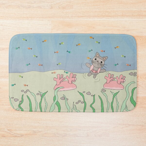 Item preview, Cat swimming underwater designed and sold by Sari Castro.