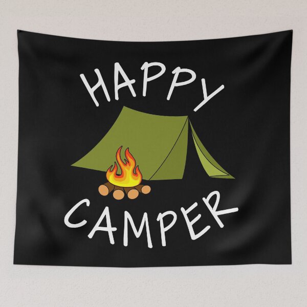 Item preview, Happy Camper with Tent and Campfire designed and sold by Penny-Fresh.