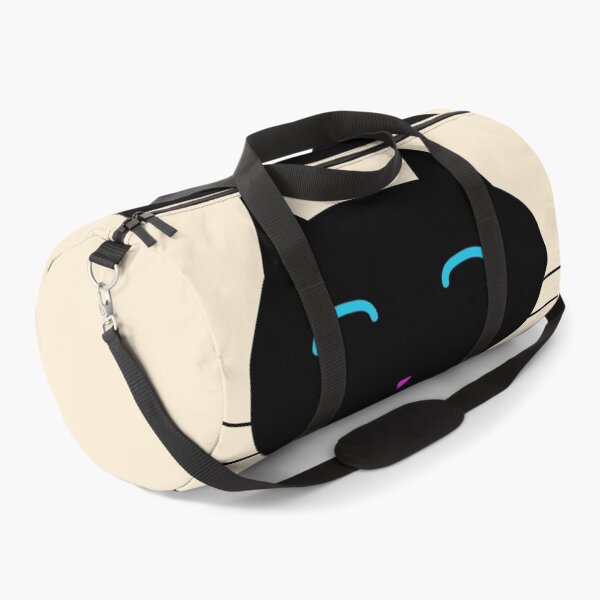 Item preview, Enlarge Huge Smiling Face Black Cat with Orange Triangle Mark in Cream designed and sold by Moyanana.
